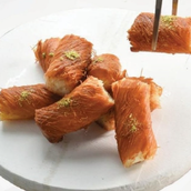 Rolled Kunafa With Cream