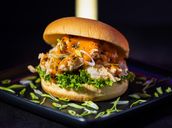 TNT shrimp burger