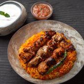 Shish Tawook Grilled with Smoked Rice
