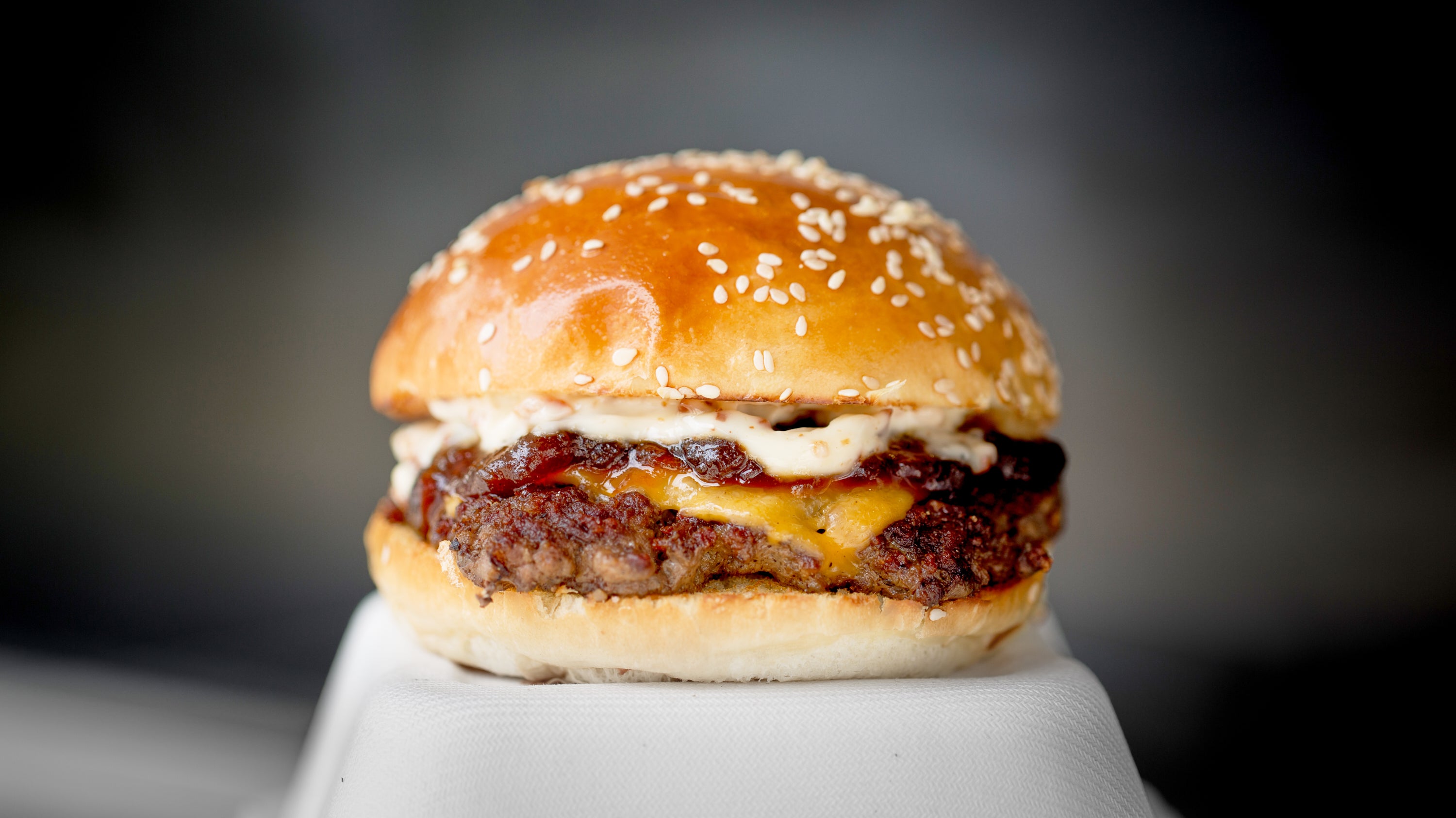 Beef, Cheese, Onion Jam and Smoky Baconnaise