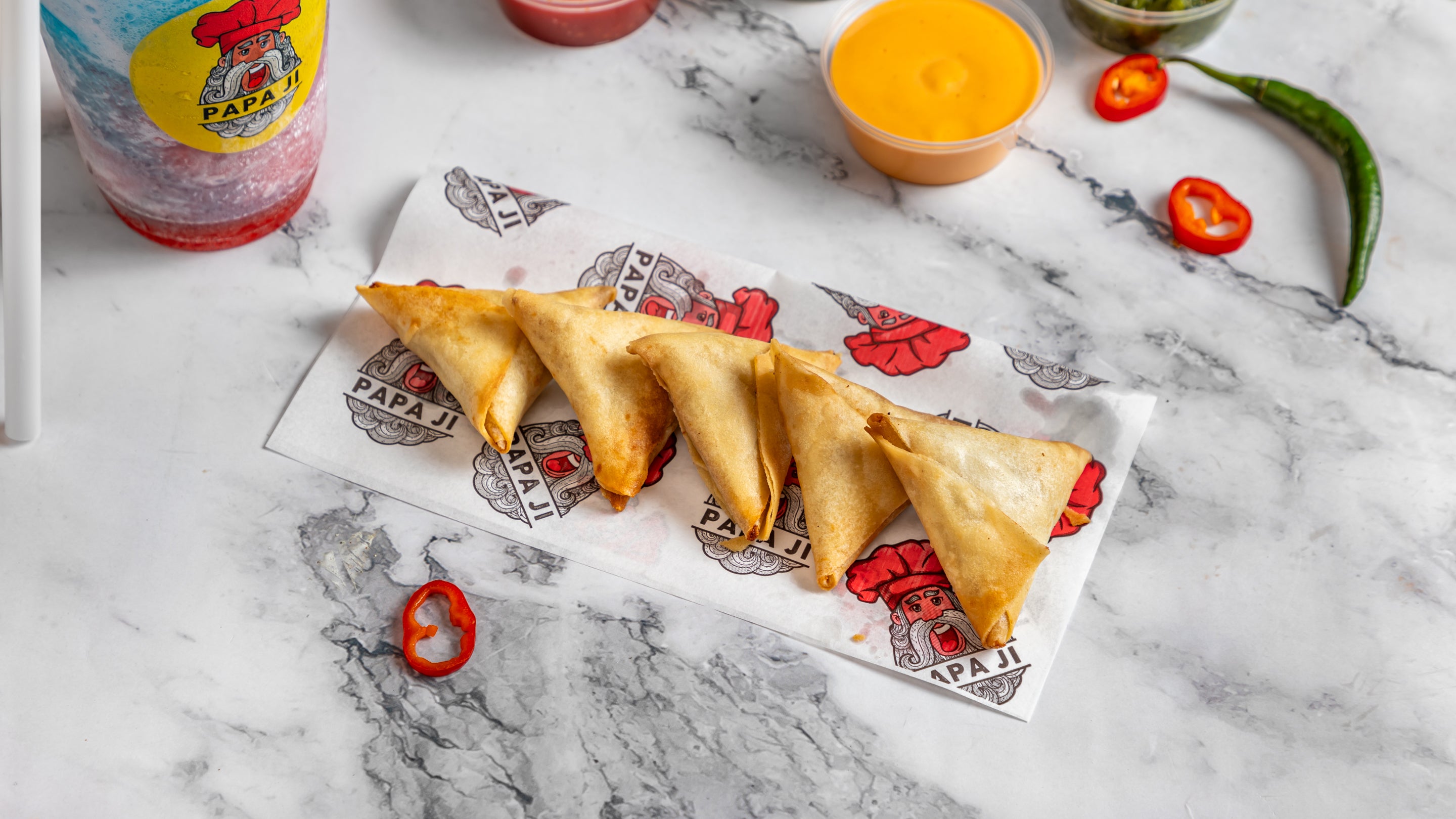 Chocolate samosa dessert