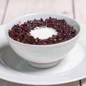 Black Glutinous Rice Porridge With Coconut Milk