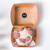 Pink Cream Birthday Mini Cake Bento