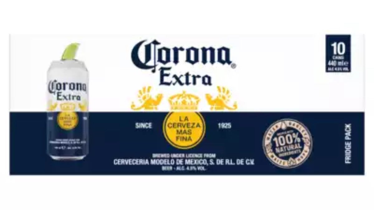 Corona Extra Premium Lager Beer Cans 10x440ml