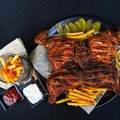 Full Chicken Charcoal W/ French fries