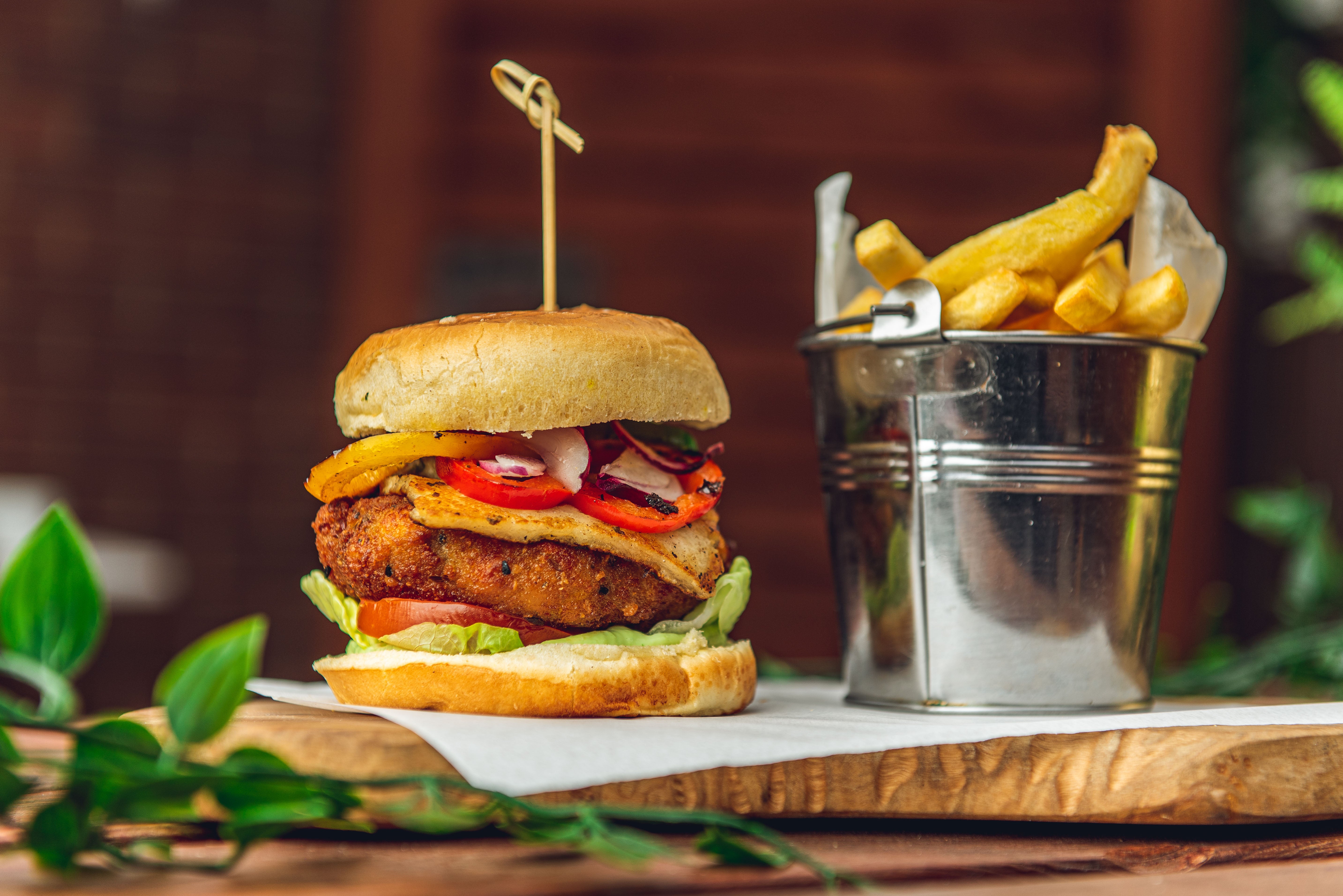 Halloumi Burger + Fries