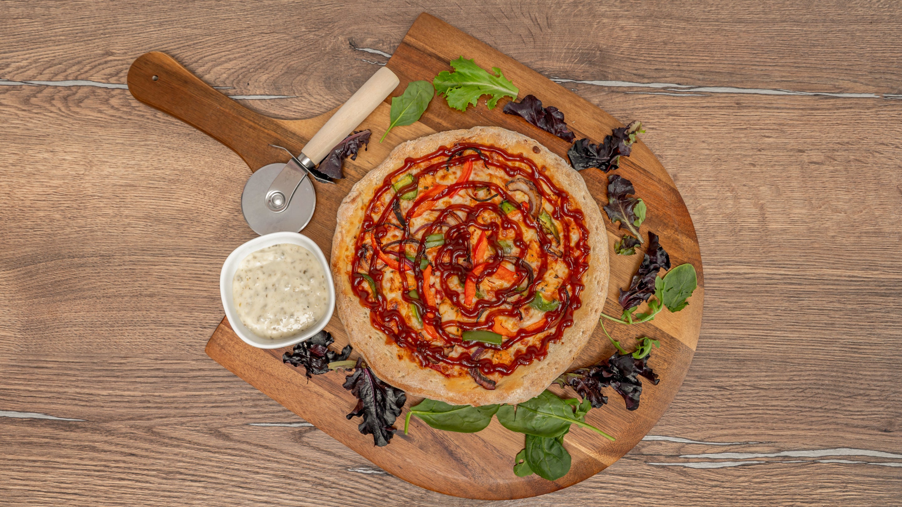 Vegan Chicken BBQ Pizza