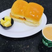 Bun Maskaa with Milk Tea 1 Piece