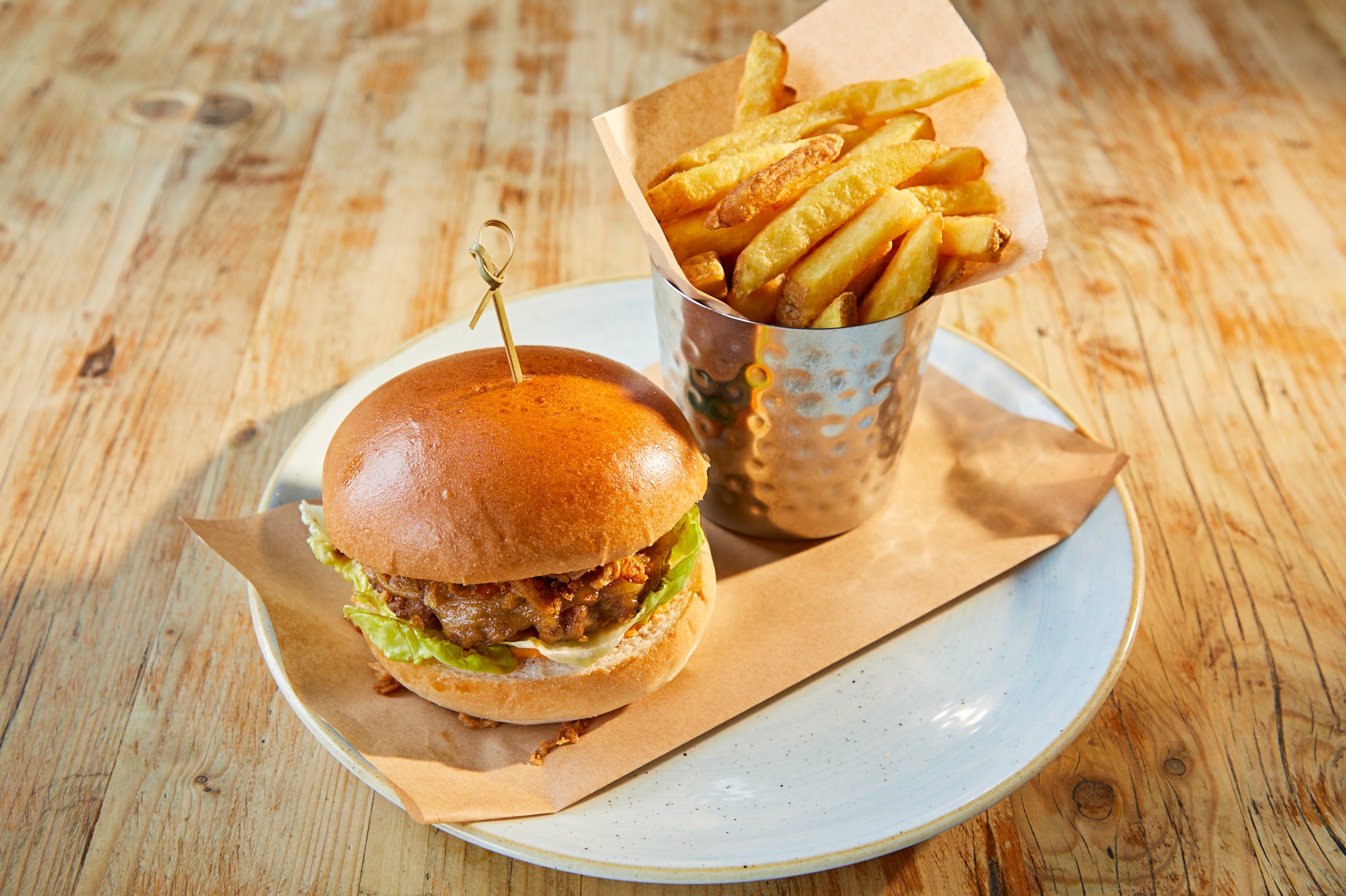 Veggie Plant Based Burger  & Fries (VG)