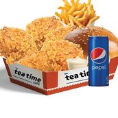 Jumbo Meal 5 Pieces Chicken, Fries, 2 Bun, Garlic And Pepsi