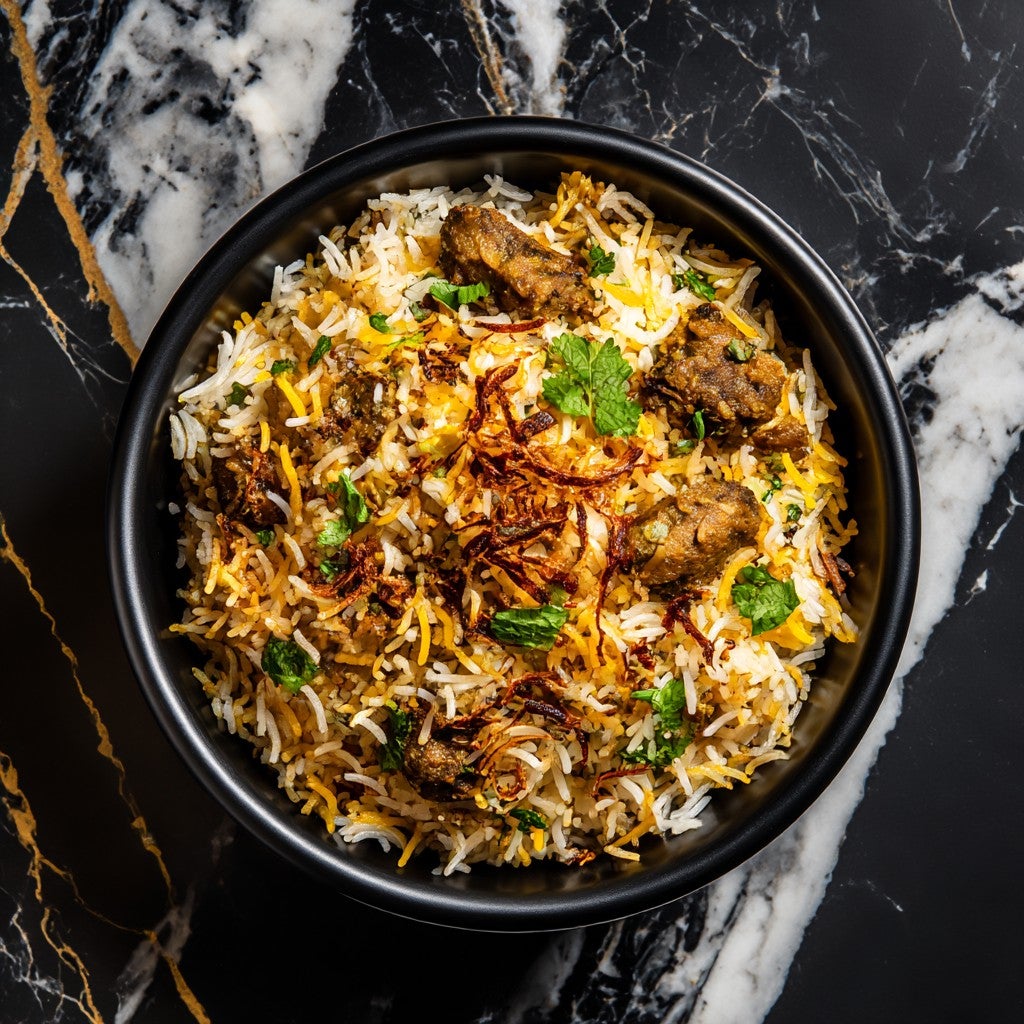 Hyderabadi Lamb Biryani 🐑🍚