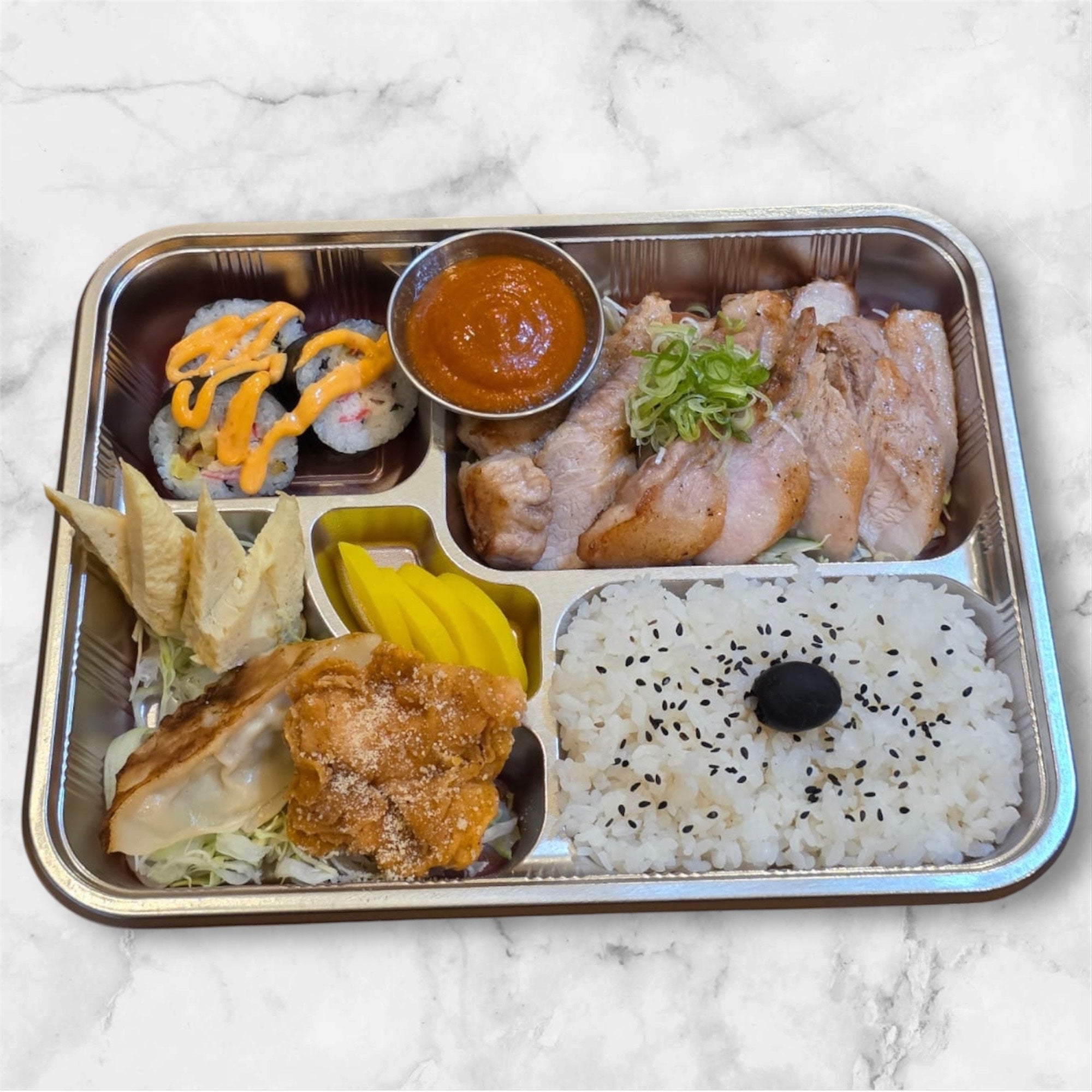 Grilled Pork Belly Bento
