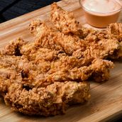 4 Pcs Chicken Strips , Special Sauce 