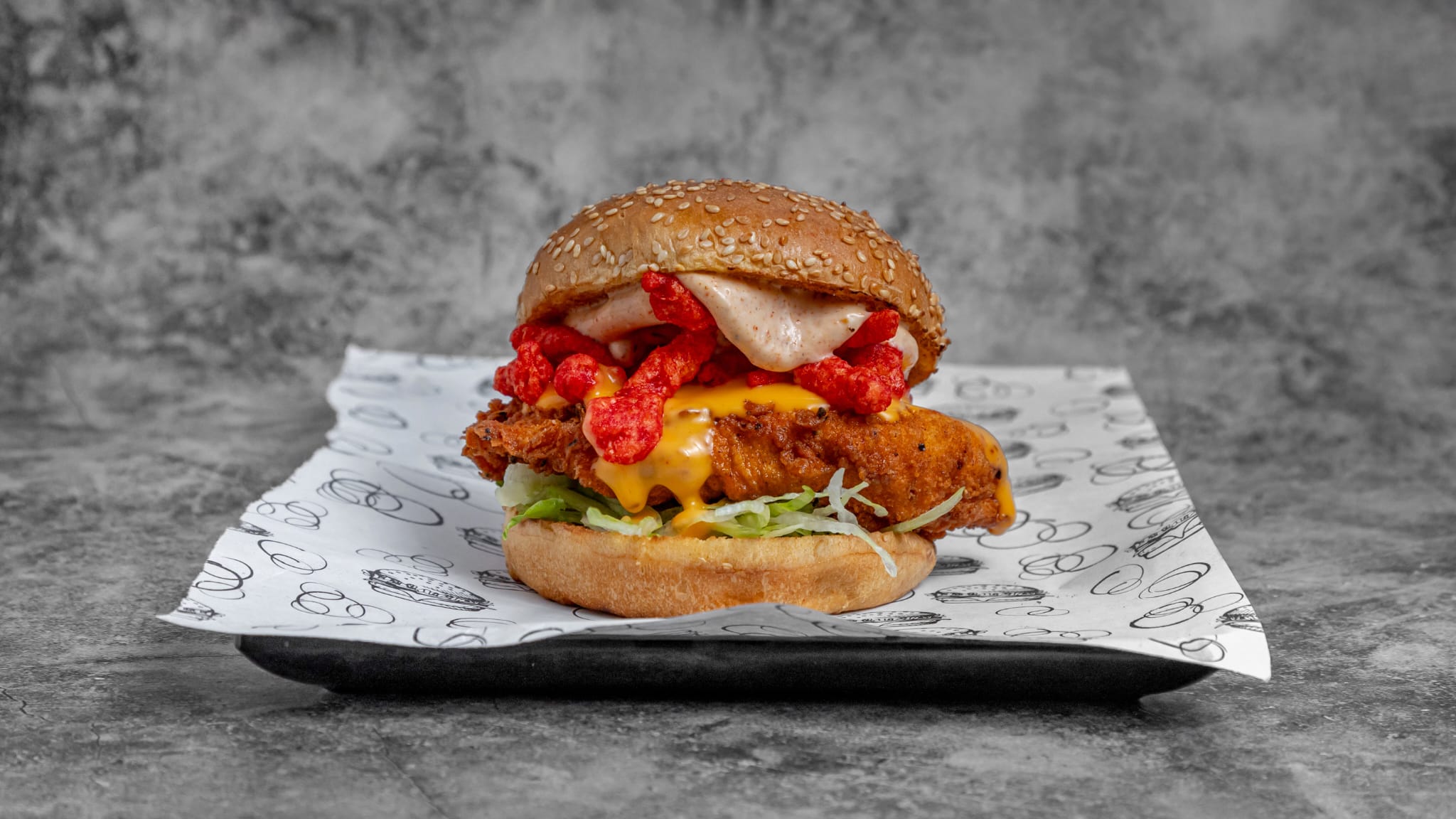 Chicken Cheetos Burger