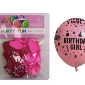 Pink Birthday Girl Balloon