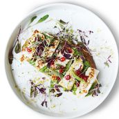 Grilled Halloumi Mashed Avocado
