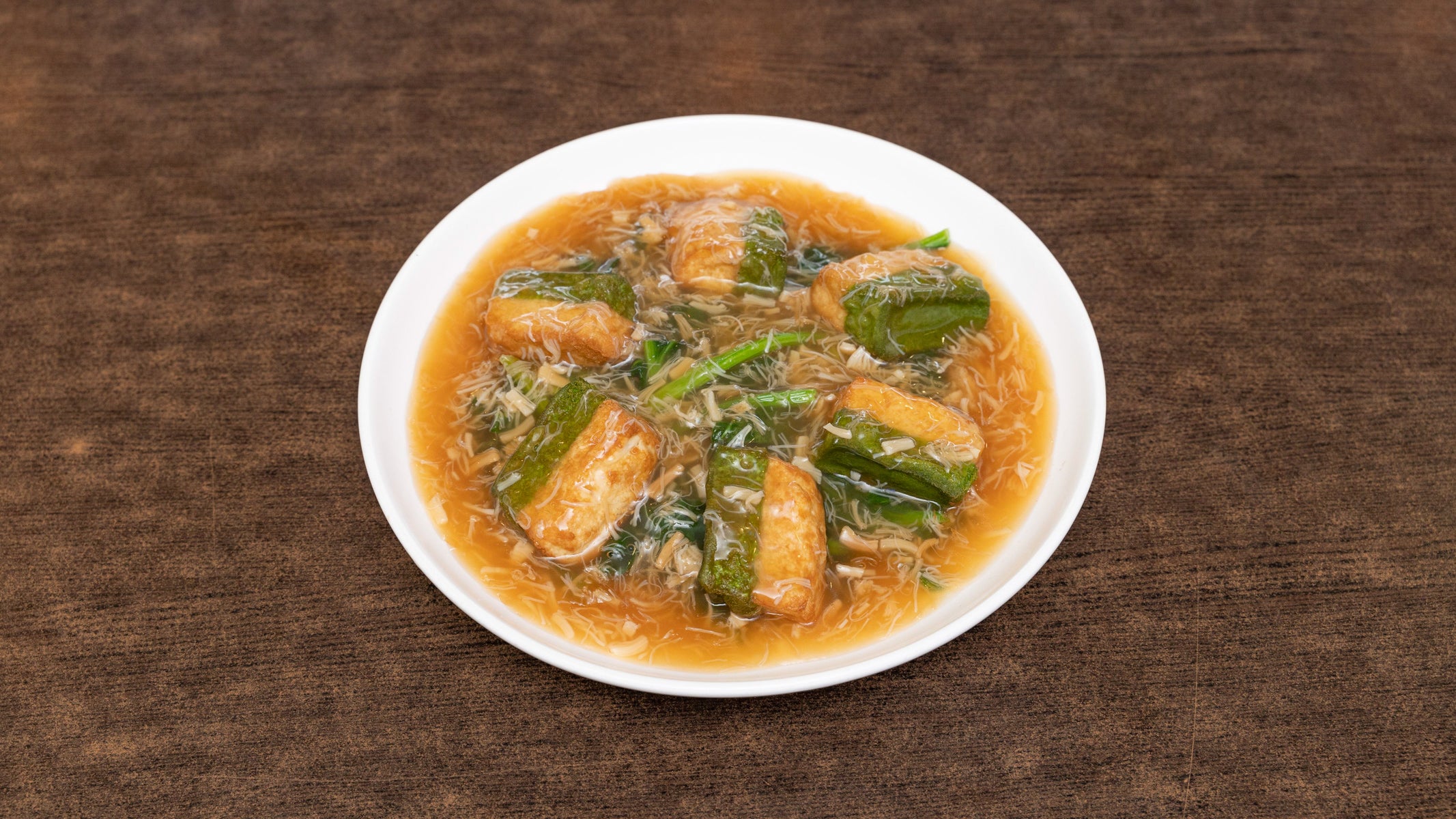 Spinach with Shredded  Dry Scallops And Tofu 瑶柱菠菜豆腐