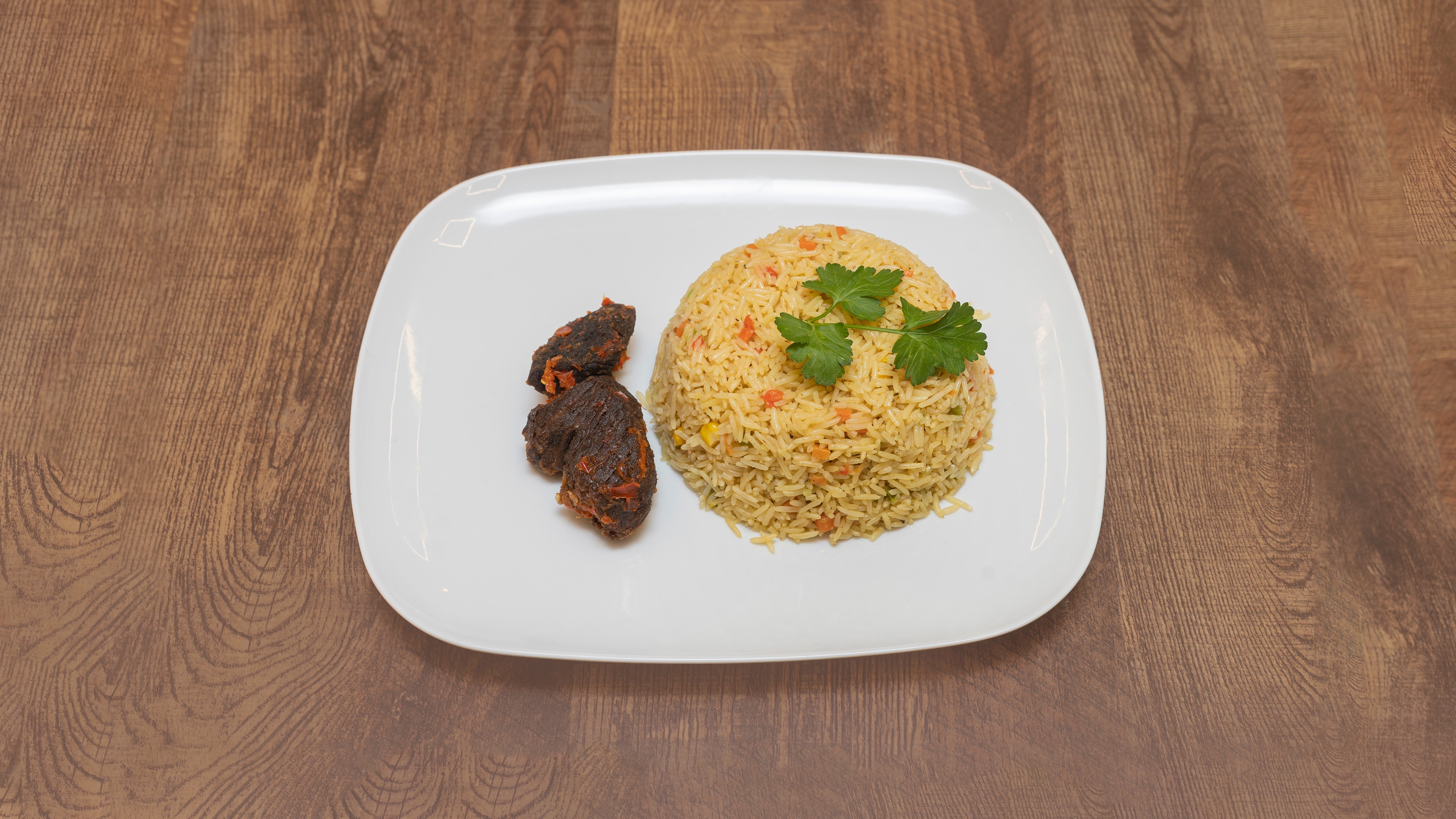 Veggie Fried Rice with 2 beefs