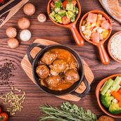 Grilled Meatballs With Mushroom Combo Meal