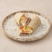 Salmon and Cream Cheese Egg Breakfast Wrap