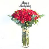 Happy Anniversary vase 1