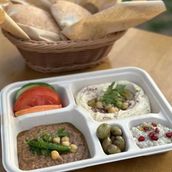 Breakfast Tray Hummus and Foul