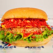 grilled chicken cheetos burger