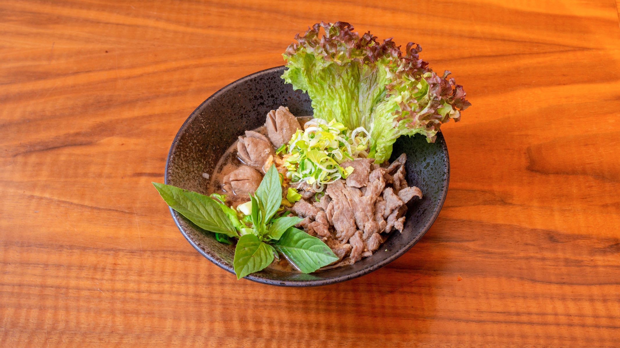 Thai Boat Noodle Soup With Beef