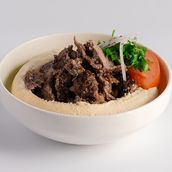 Hummus with meat Shawarma