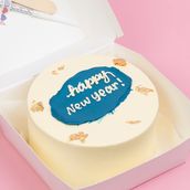 Blue Touch happy new year cake