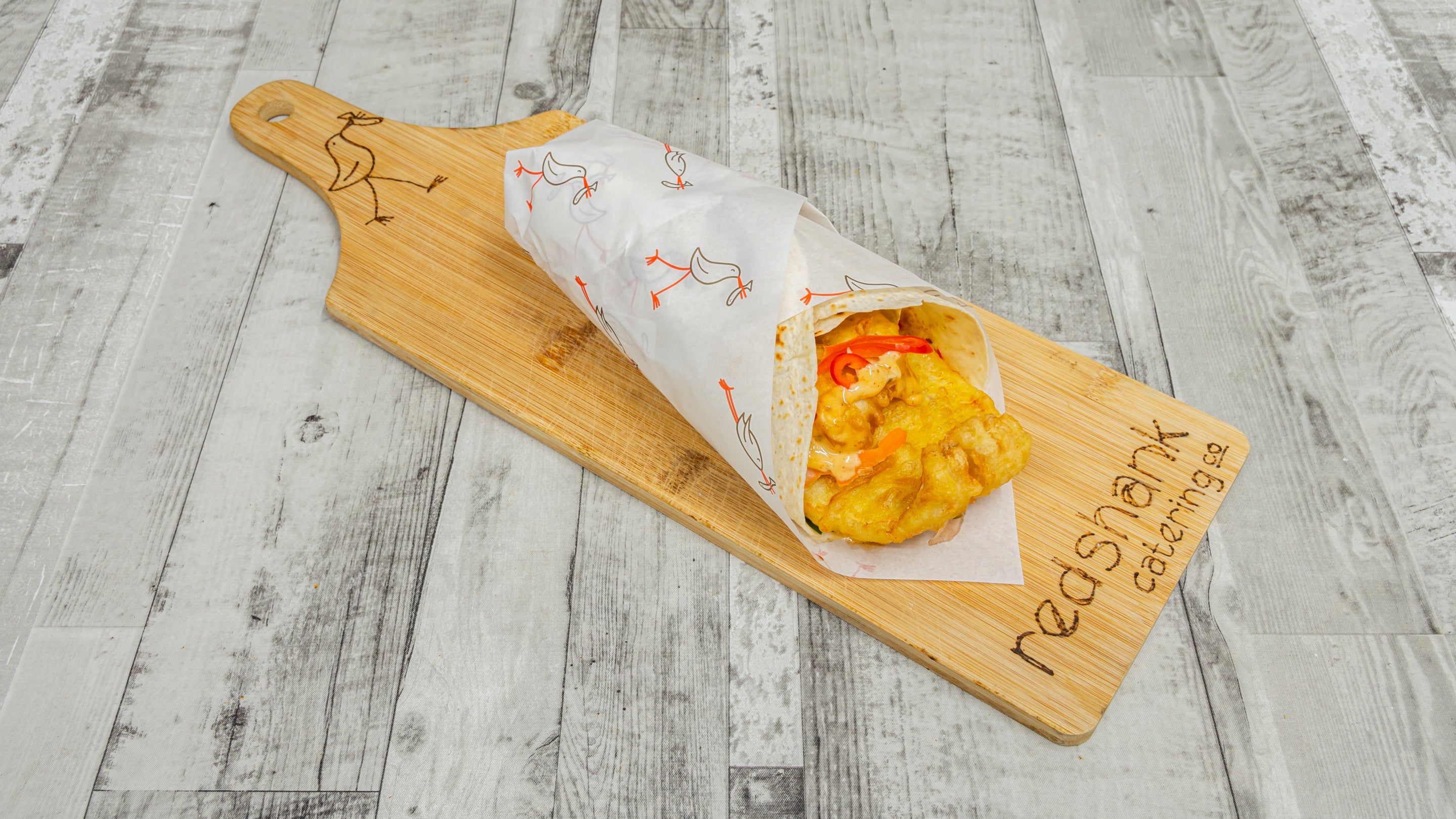 The Redshank Cajun Haddock Wrap