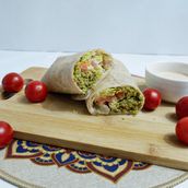 Healthy falafel wrap