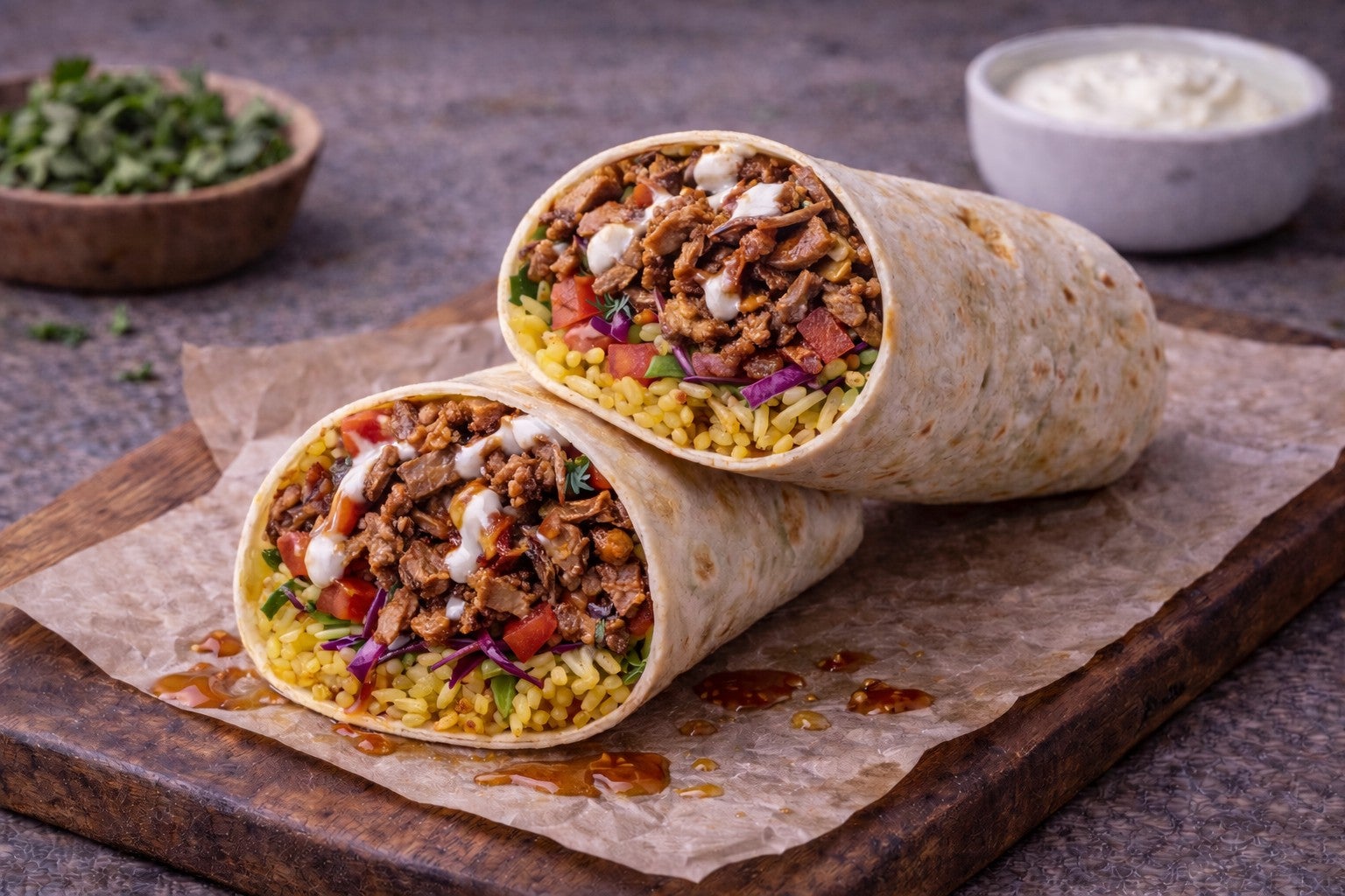 Chicken and Lamb Burrito