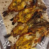Grilled Prawns 5 Pcs. And 1 Chapati