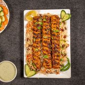 afghani pulao with mutton shami kabab	