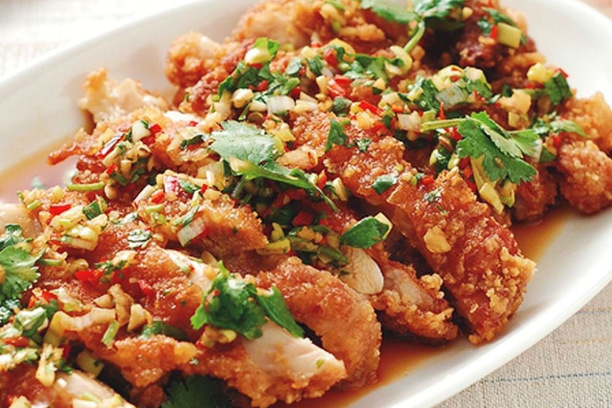 402. Spicy Chicken in Drizzled Sauce Rice Bowl 椒麻鸡蓋饭
