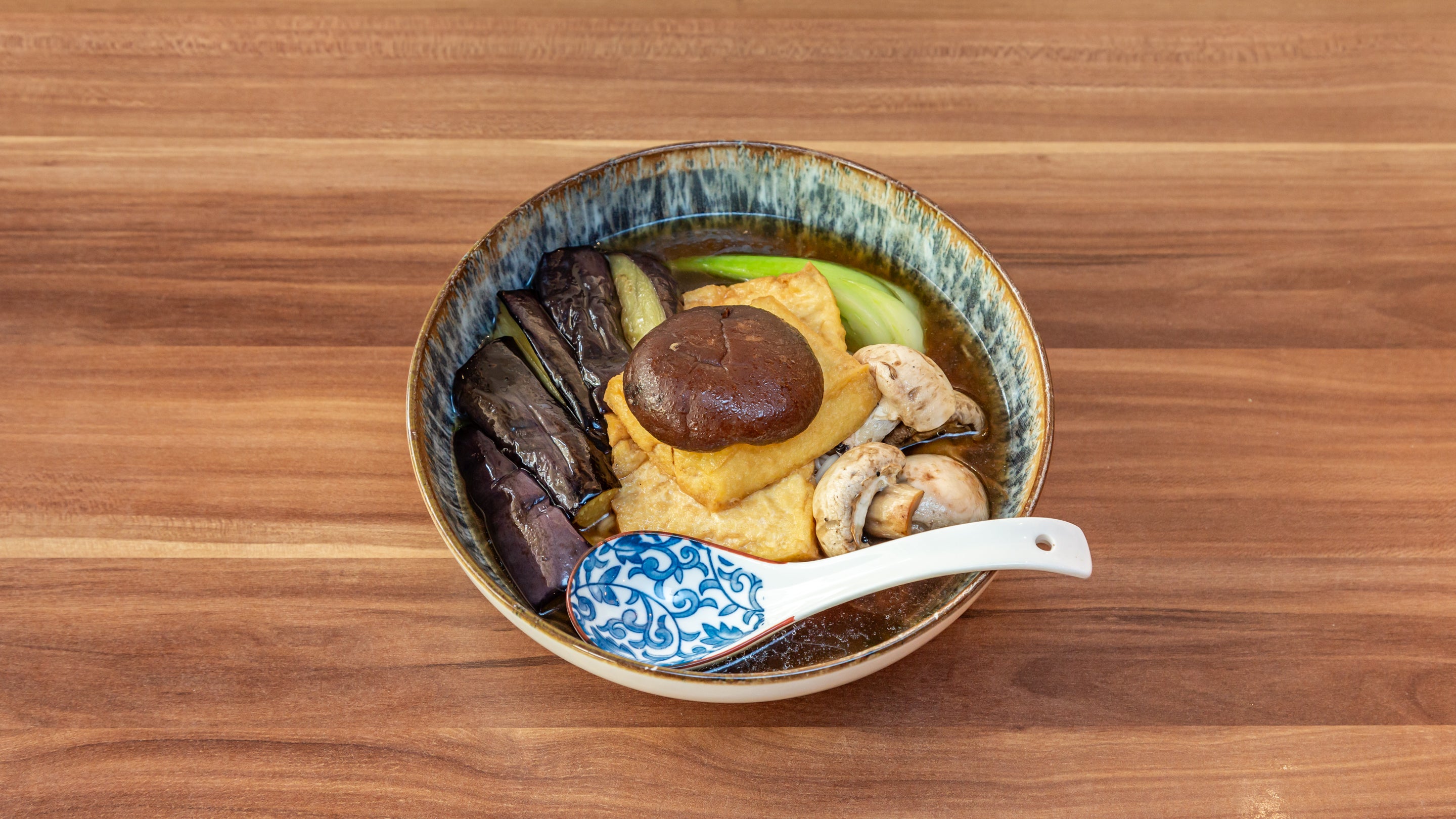Mushroom Aubergine Ramen|香菇茄子麵