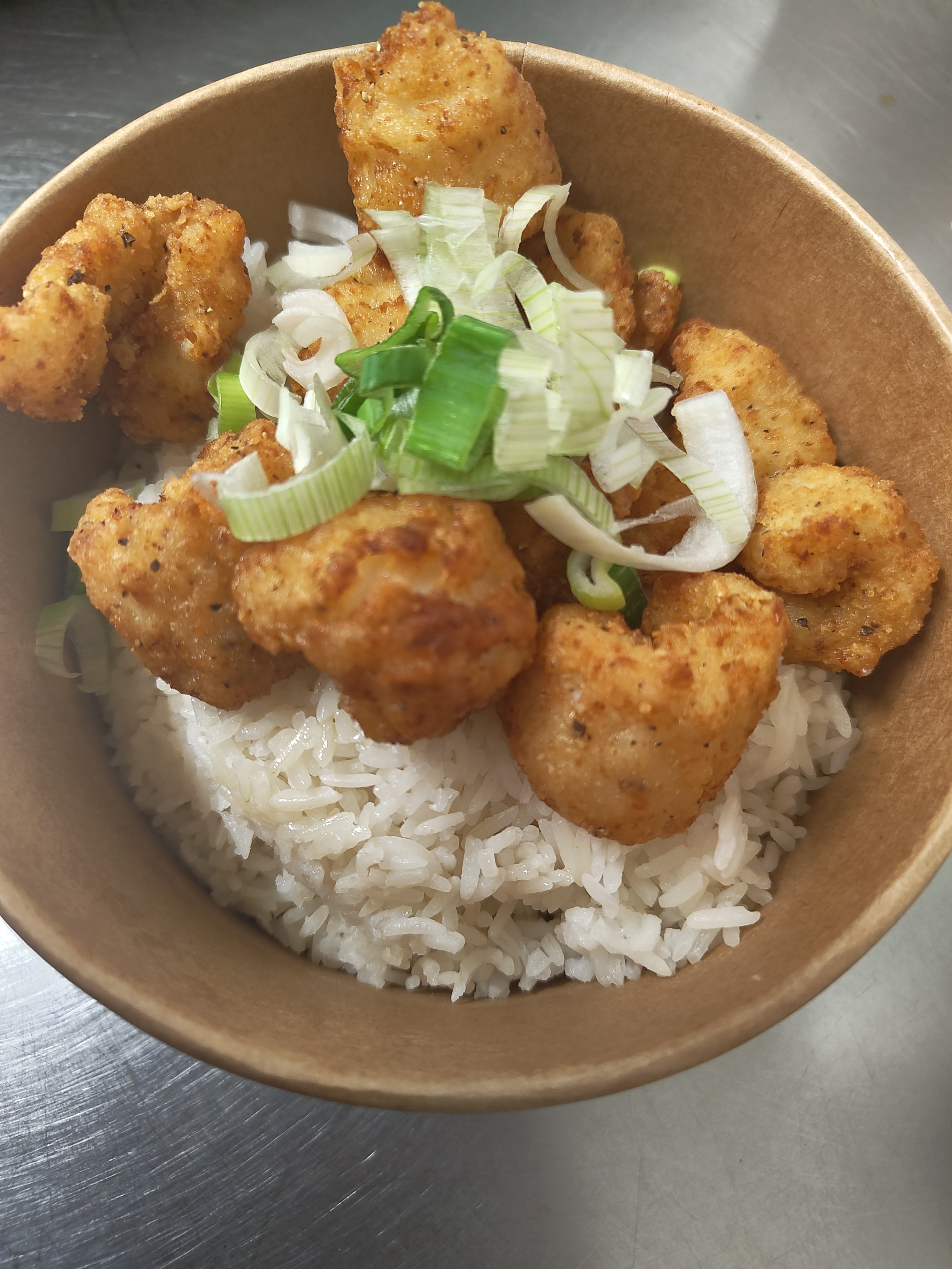 Salt And Pepper Squid With Rice.