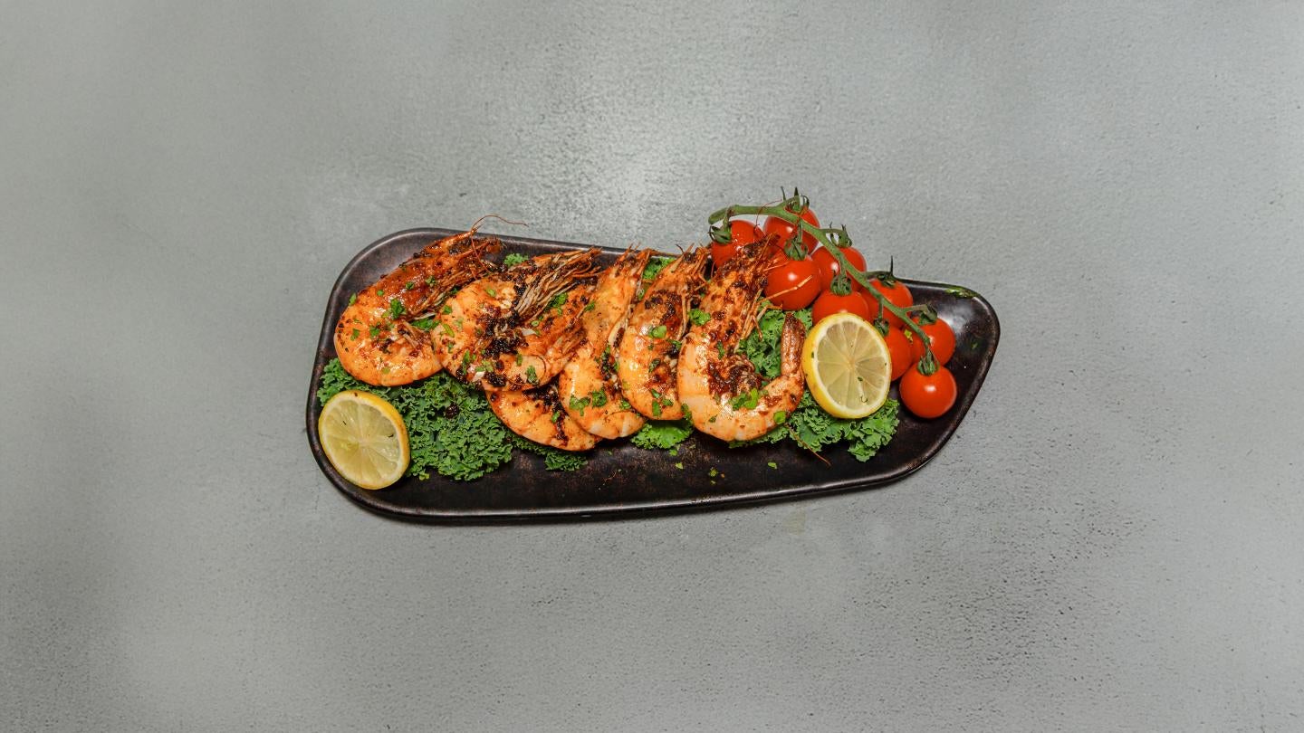Grilled prawns