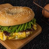 Bagel Eggs Avocado