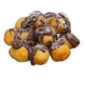 Fried Pizza Balls Dough With Nutella