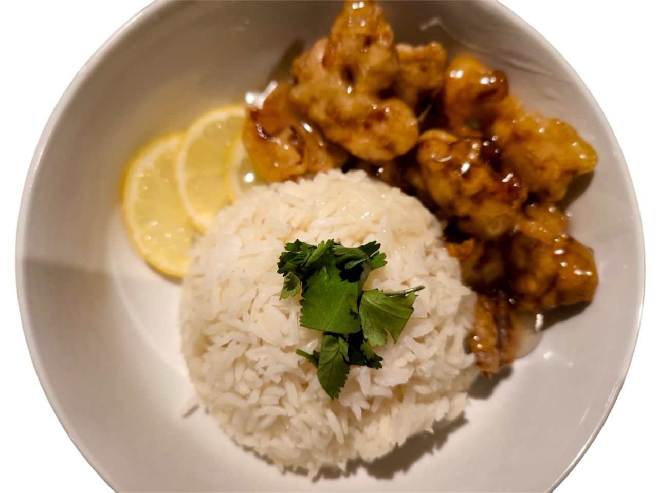 Lemon chicken with rice