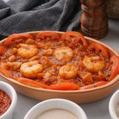 Red Shrimp Casserole With Tomato Sauce