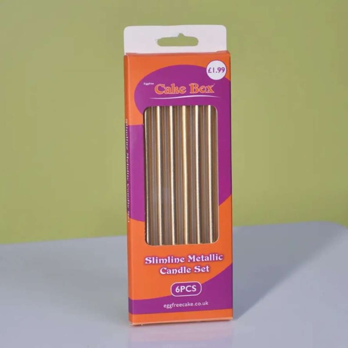 6 Pieces Gold Candles CA004