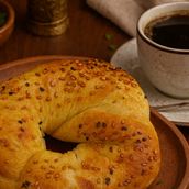 Acma (Turkish Croissant) with Black coffee
