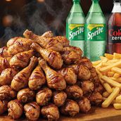 WoodFire Chicken Drums - Inferno Feast (100 Pcs + 10 Sides + 4 Large Drinks 1.5L)
