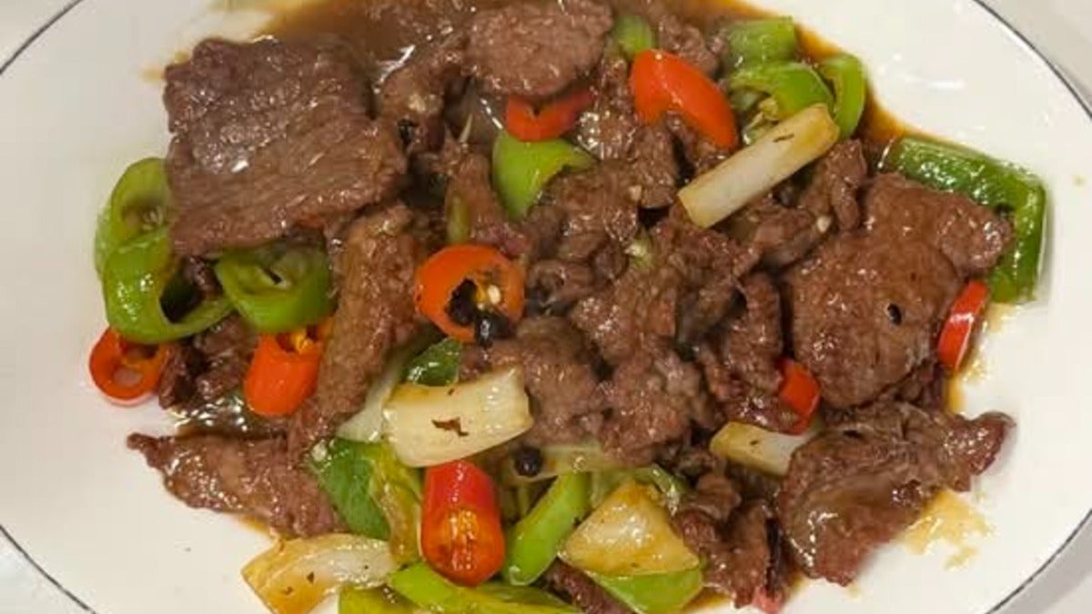 豉椒牛肉 Beef in Black Bean Sauce with Green Pepper
