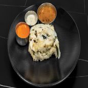 PONGAL WITH WHITE CHUTNEY & SAMBAR