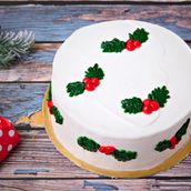 Christmas Holy Leaves Cake