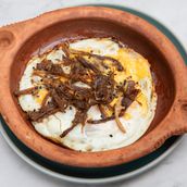 Moroccan Egg With Homemade Khli3 And Bread
